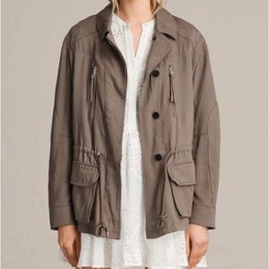 All Saints Brown Utility Jacket Contemporary Style